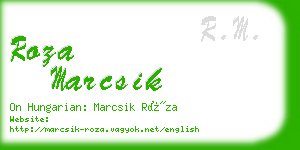 roza marcsik business card